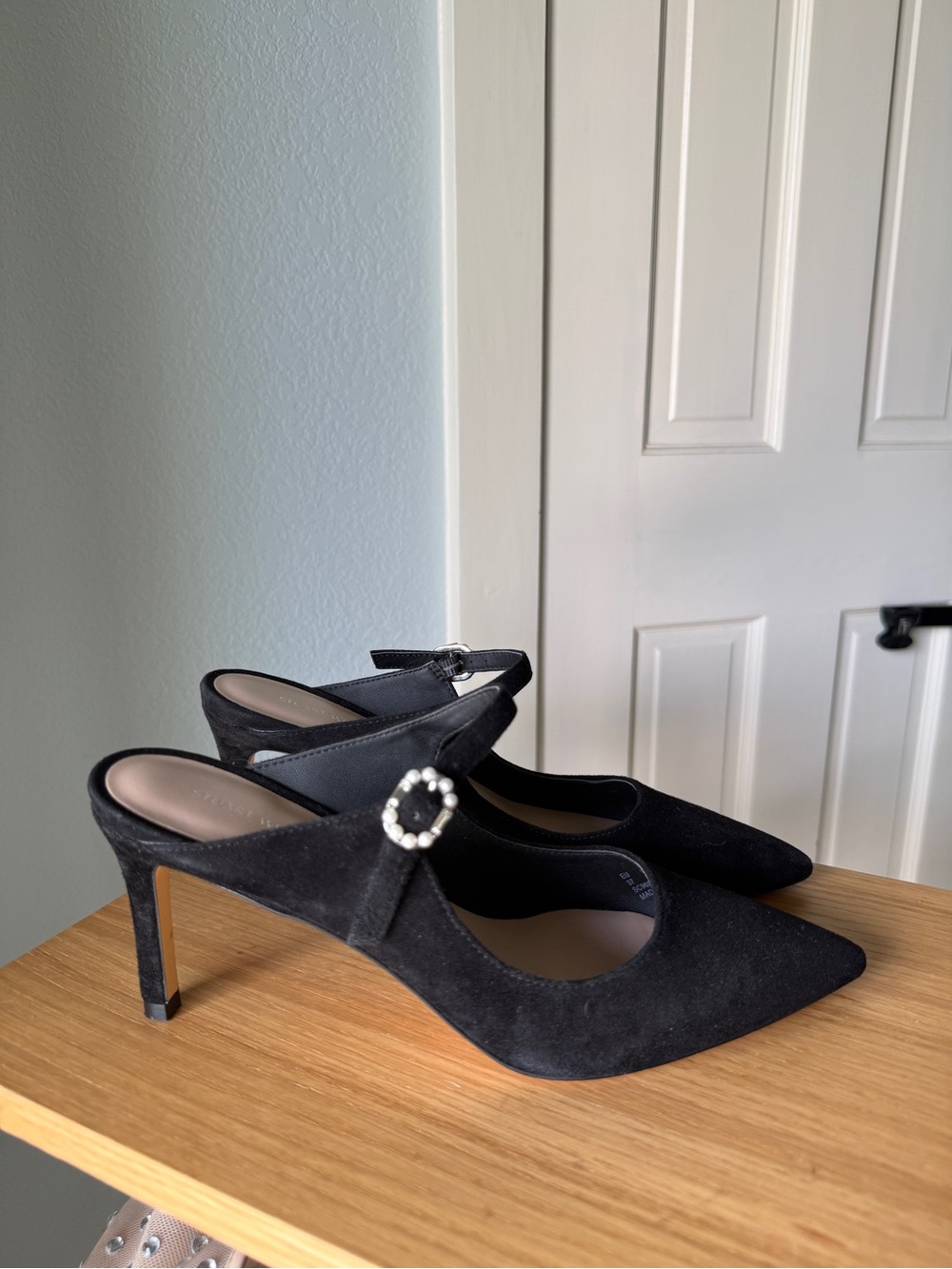 Stuart Weitzman Dazzle 75 Suede Mule